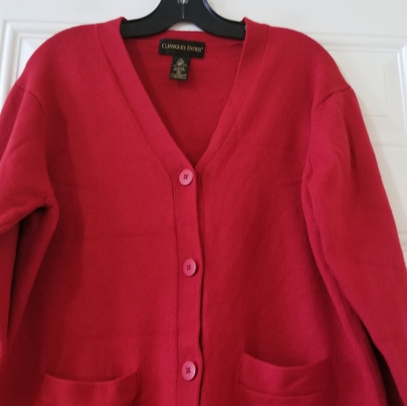 Classiques Entier 100% Pure New Wool Button Down Sweaters - Picture 6 of 8